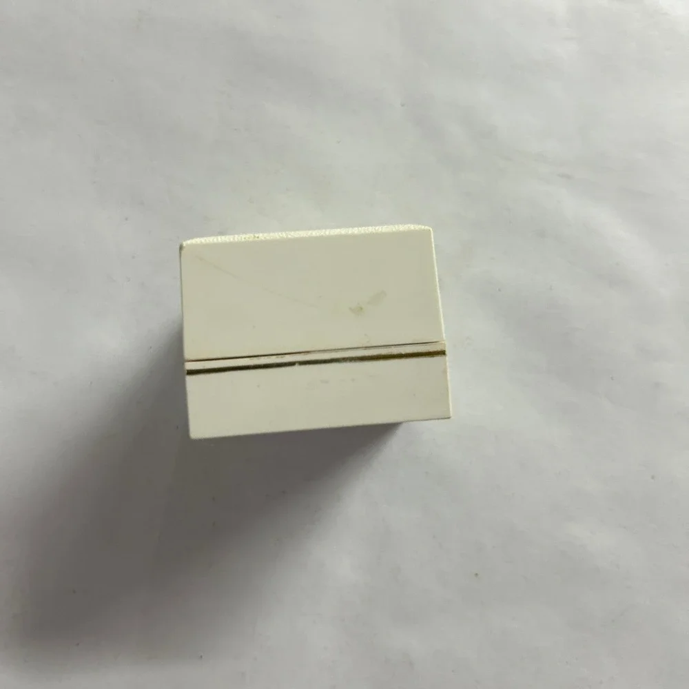 Meyer Jewelers Vintage Ring Box Small White Turquoise Velvet Mid Century Modern